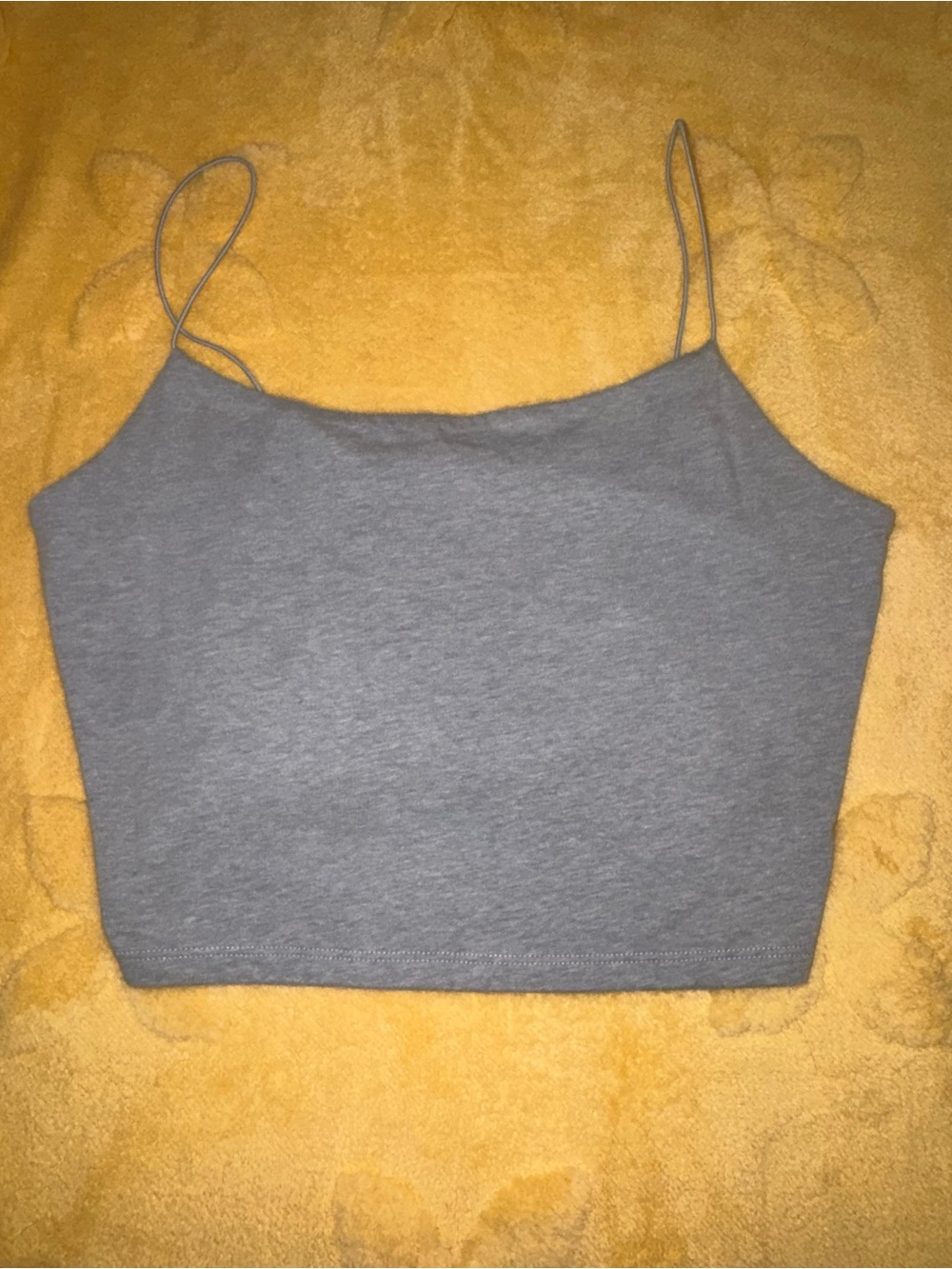 wild fable Grey Spaghetti Strap Crop Tank